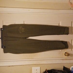 Crooks and Castles army green joggers